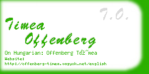 timea offenberg business card